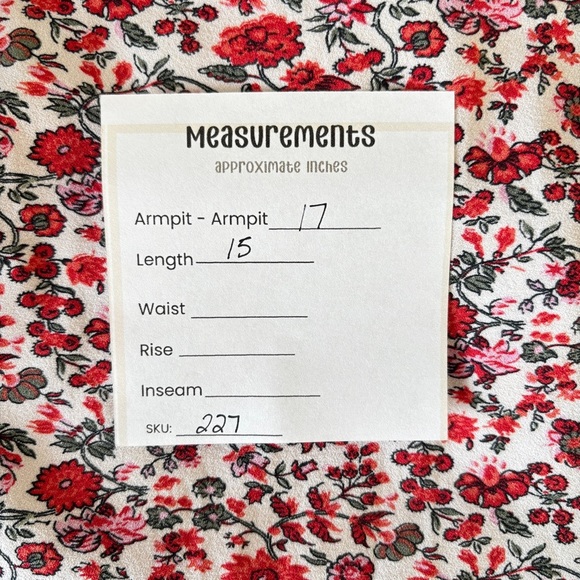 Abercrombie &‎ Fitch Women's Large Cropped Top Fairy Garden Cottagecore Flower - Picture 11 of 11